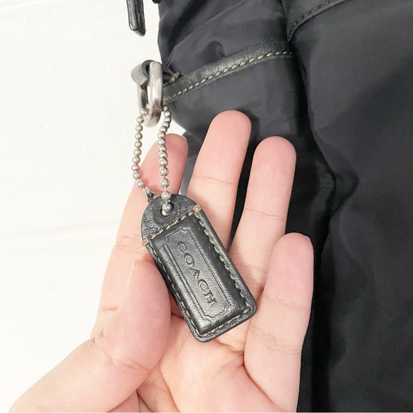 COACH Tote Bag Unisex Nylon/Genuine Leather Black 2-Way Shoulder/Top Handle - Picture 4 of 12